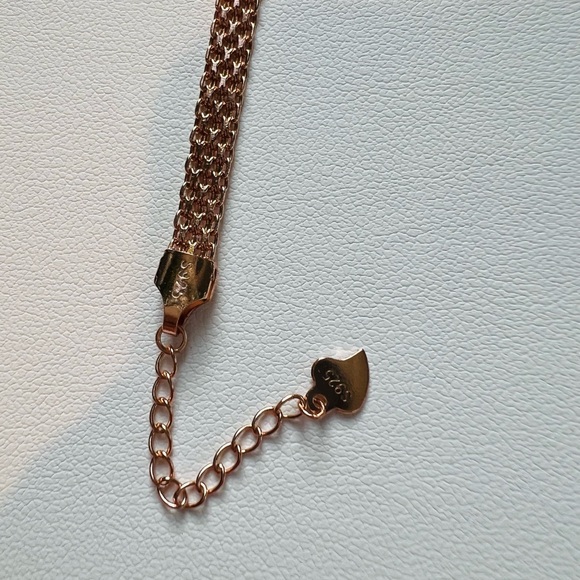 BAL5 1CTPrincess Cut Genuine Russian Alexandrite Mesh Bracelet 18K RoseGoldS925 - Picture 7 of 10